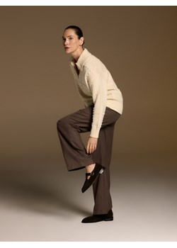 Reserved - Zamszowe loafersy z klamrą - ciemnobrązowy ze sklepu Reserved w kategorii Mokasyny damskie - zdjęcie 187499606