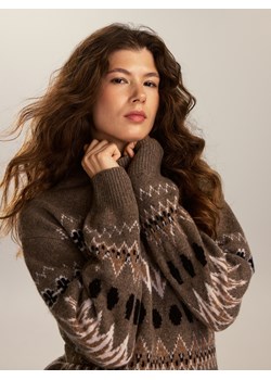 Reserved - Wełniany sweter - wielobarwny ze sklepu Reserved w kategorii Swetry damskie - zdjęcie 187499777