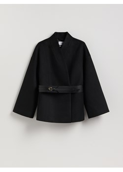 Reserved - Kurtka z dodatkiem wełny - czarny ze sklepu Reserved w kategorii Kurtki damskie - zdjęcie 187499815