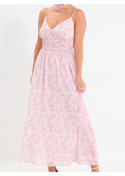 Sinsay - Sukienka midi w kwiaty z marszczeniami - wielobarwny ze sklepu Sinsay w kategorii Sukienki - zdjęcie 187500469