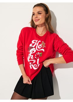 Sinsay - Bluza świąteczna - czerwony ze sklepu Sinsay w kategorii Bluzy damskie - zdjęcie 187500506