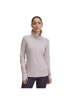 Damska bluza do biegania nierozpinana bez kaptura Under Armour UA Launch Pro Half Zip - beżowa ze sklepu Sportstylestory.com w kategorii Bluzy damskie - zdjęcie 187500569