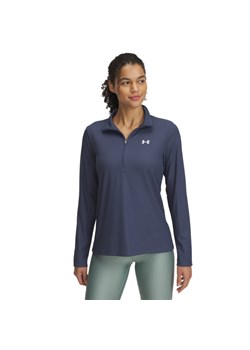 Damski longsleeve treningowy Under Armour Tech Rib 1/2 Zip - granatowy ze sklepu Sportstylestory.com w kategorii Bluzki damskie - zdjęcie 187500578