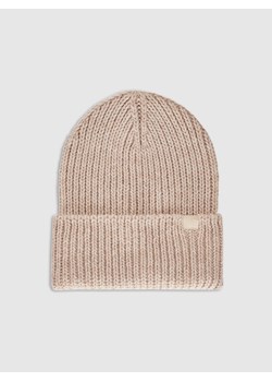 Damska czapka zimowa 4F 4FRAW25ACAPF0801 - beżowa ze sklepu Sportstylestory.com w kategorii Czapki zimowe damskie - zdjęcie 187500626