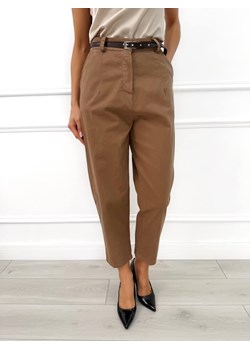 Karmelowe Spodnie z Paskiem ze sklepu ModnaKiecka.pl w kategorii Spodnie damskie - zdjęcie 187501006