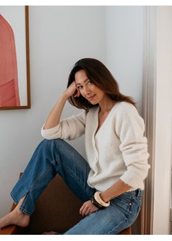 Reserved - Kardigan z alpaką - złamana biel ze sklepu Reserved w kategorii Swetry damskie - zdjęcie 187501368