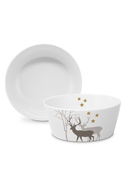 ppd Miska &quot;Winter Deers&quot; w kolorze białym ze wzorem - Ø 15 cm ze sklepu Limango Polska w kategorii Naczynia - zdjęcie 187501628