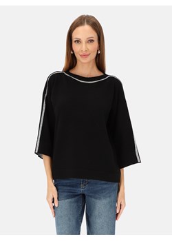 Czarny sweter z akcentem przy dekolcie i na rękawach L'AF Pamela ze sklepu Eye For Fashion w kategorii Swetry damskie - zdjęcie 187503045