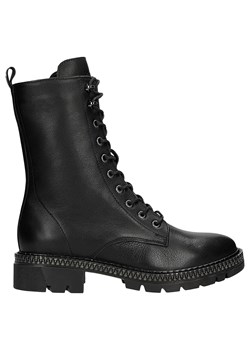 Wojas Czarne Ocieplane Trzewiki Damskie Ze Skóry Licowej ze sklepu Wojas w kategorii Workery damskie - zdjęcie 187503097