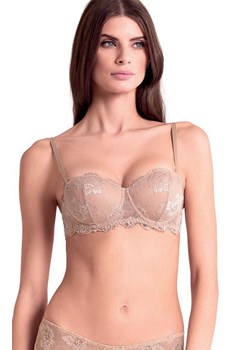 Biustonosz balkonetka z odpinanymi ramiączkami beżowy 105L Deluxe, Kolor beżowy, Rozmiar 65B, Lormar ze sklepu Primodo w kategorii Biustonosze - zdjęcie 187504545