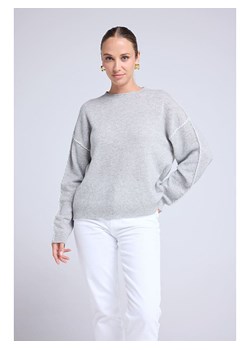 Maison Héritage Cashmere Kaszmirowy sweter w kolorze szarym ze sklepu Limango Polska w kategorii Swetry damskie - zdjęcie 187504667