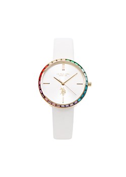 U.S. Polo Assn. Zegarek Rainbow USP8427WH Biały ze sklepu MODIVO w kategorii Zegarki - zdjęcie 187506248