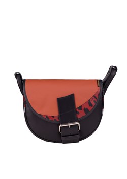 czarno-pomarańczowa damska torebka listonoszka skórzana na ramię Fr ze sklepu Słoń Torbalski w kategorii Listonoszki - zdjęcie 187506725