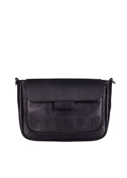 czarna torebka skórzana ANNA na ramię ze sklepu Słoń Torbalski w kategorii Listonoszki - zdjęcie 187506726