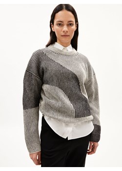 ARMEDANGELS Damski sweter z dzianiny z zawartością wełny - MayrAA Vanise Kobiety Wełna écru wzorzysty ze sklepu vangraaf w kategorii Swetry damskie - zdjęcie 187506767