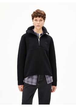 ARMEDANGELS Bluza męska - Haarleenaa Mężczyźni Bawełna czarny jednolity ze sklepu vangraaf w kategorii Bluzy damskie - zdjęcie 187506768