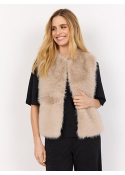 soyaconcept® Damska kamizelka ze sztucznego futra - SC-Naida Kobiety Sztuczne włókno kitt jednolity ze sklepu vangraaf w kategorii Kamizelki damskie - zdjęcie 187506785