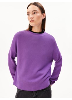 ARMEDANGELS Sweter damski - Merinaa Kobiety Bawełna lila jednolity ze sklepu vangraaf w kategorii Swetry damskie - zdjęcie 187506789