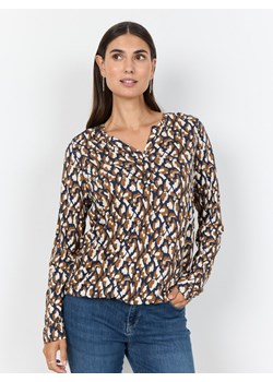 soyaconcept® Damska koszulka z długim rękawem - SC-Felicity Kobiety Bawełna brązowy wzorzysty ze sklepu vangraaf w kategorii Bluzki damskie - zdjęcie 187506798