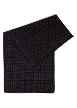 BOSS Szalik - Tadic Mężczyźni wiskoza czarny wzorzysty ze sklepu vangraaf w kategorii Szaliki męskie - zdjęcie 187506808