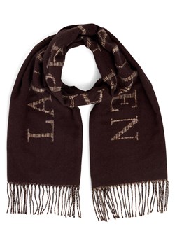 Lauren Ralph Lauren Damski szalik z dzianiny z wełną Kobiety Sztuczne włókno czekoladowy wzorzysty ze sklepu vangraaf w kategorii Szaliki i chusty damskie - zdjęcie 187506819