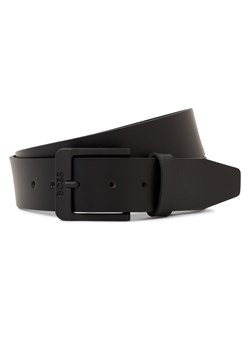 BOSS Skórzany pasek męski Mężczyźni skóra czarny jednolity ze sklepu vangraaf w kategorii Paski męskie - zdjęcie 187506827
