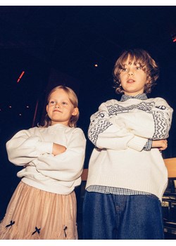 Reserved - Bluza z kokardą - złamana biel ze sklepu Reserved w kategorii Bluzy dziewczęce - zdjęcie 187507237