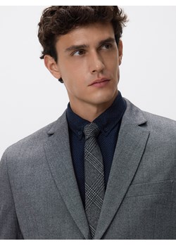 Reserved - Wąski krawat w kratę - ciemnoszary ze sklepu Reserved w kategorii Krawaty - zdjęcie 187507306