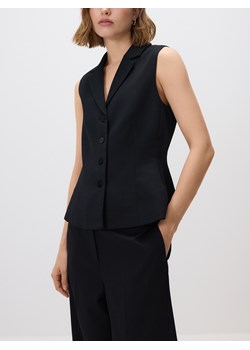 Reserved - Kamizelka w paski - czarny ze sklepu Reserved w kategorii Kamizelki damskie - zdjęcie 187507368