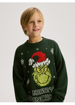 Reserved - Świąteczny sweter Grinch - ciemnoszary ze sklepu Reserved w kategorii Bluzy chłopięce - zdjęcie 187507415
