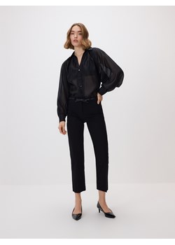 Reserved - Spodnie z ozdobnym paskiem - czarny ze sklepu Reserved w kategorii Spodnie damskie - zdjęcie 187507658