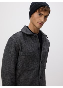 Reserved - Koszula comfort z dodatkiem wełny - ciemnoszary ze sklepu Reserved w kategorii Koszule męskie - zdjęcie 187508676