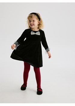 Reserved - Welurowa sukienka - czarny ze sklepu Reserved w kategorii Sukienki dziewczęce - zdjęcie 187508718