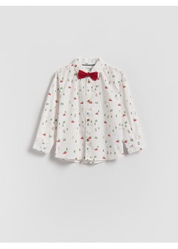 Reserved - Świąteczna koszula - biały ze sklepu Reserved w kategorii Koszule chłopięce - zdjęcie 187508836