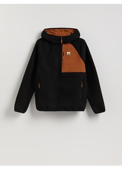 Reserved - Polarowa bluza z kapturem - czarny ze sklepu Reserved w kategorii Bluzy męskie - zdjęcie 187508948