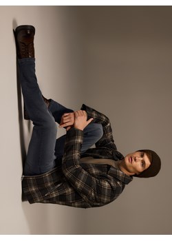 Reserved - Jeansy slim fit z efektem sprania - granatowy ze sklepu Reserved w kategorii Jeansy męskie - zdjęcie 187510337