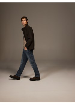 Reserved - Jeansy slim z efektem sprania - granatowy ze sklepu Reserved w kategorii Jeansy męskie - zdjęcie 187510347