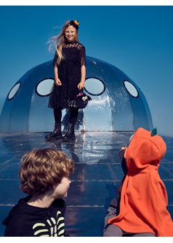 Reserved - Tiulowa sukienka z kokardkami - czarny ze sklepu Reserved w kategorii Sukienki dziewczęce - zdjęcie 187510368