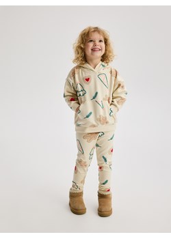 Reserved - Ocieplany komplet ze świątecznym motywem - kremowy ze sklepu Reserved w kategorii Komplety chłopięce - zdjęcie 187510395