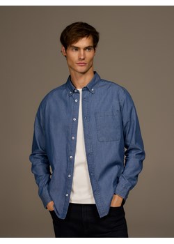 Reserved - T-shirt slim z bawełny merceryzowanej - złamana biel ze sklepu Reserved w kategorii T-shirty męskie - zdjęcie 187510418