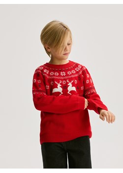Reserved - Świąteczny sweter - czerwony ze sklepu Reserved w kategorii Bluzy chłopięce - zdjęcie 187510558
