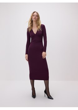 Reserved - Sukienka z marszczeniem - ciemnofioletowy ze sklepu Reserved w kategorii Sukienki - zdjęcie 187510725