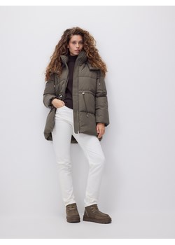 Reserved - Pikowana kurtka z odpinanym kapturem - oliwkowy ze sklepu Reserved w kategorii Kurtki damskie - zdjęcie 187510738