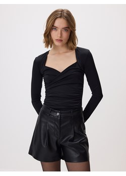 Reserved - Drapowana bluzka - czarny ze sklepu Reserved w kategorii Bluzki damskie - zdjęcie 187510755