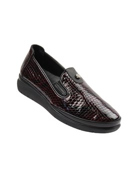 Stylowe półbuty damskie Nika Komfort 0452-156MSN, burgund ze sklepu ulubioneobuwie w kategorii Półbuty damskie - zdjęcie 187510788