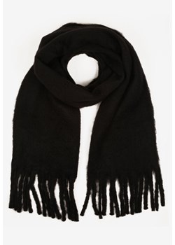 Czarny Szalik Ozdobiony Frędzlami Esalirea ze sklepu renee.pl w kategorii Szaliki i chusty damskie - zdjęcie 187510819