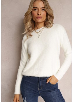Biały Sweter Wełniany Elisabema ze sklepu renee.pl w kategorii Swetry damskie - zdjęcie 187510979