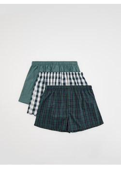 Reserved - 3 pack bokserek Loose - zielony ze sklepu Reserved w kategorii Majtki męskie - zdjęcie 187511047
