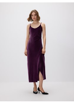Reserved - Sukienka maxi z asymetrycznym rozcięciem - ciemnofioletowy ze sklepu Reserved w kategorii Sukienki - zdjęcie 187511276