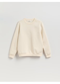 Reserved - Gładka bluza z bawełną - złamana biel ze sklepu Reserved w kategorii Bluzy męskie - zdjęcie 187511508